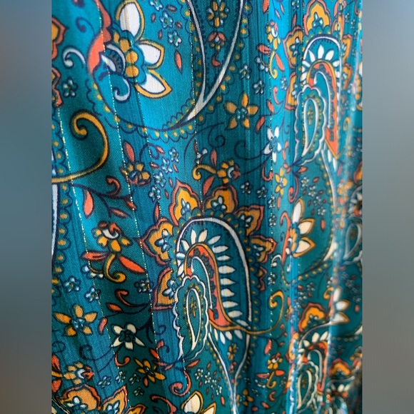 Esqualo Paisley Lurex V-Neck Mini Dress - Picture 5 of 6